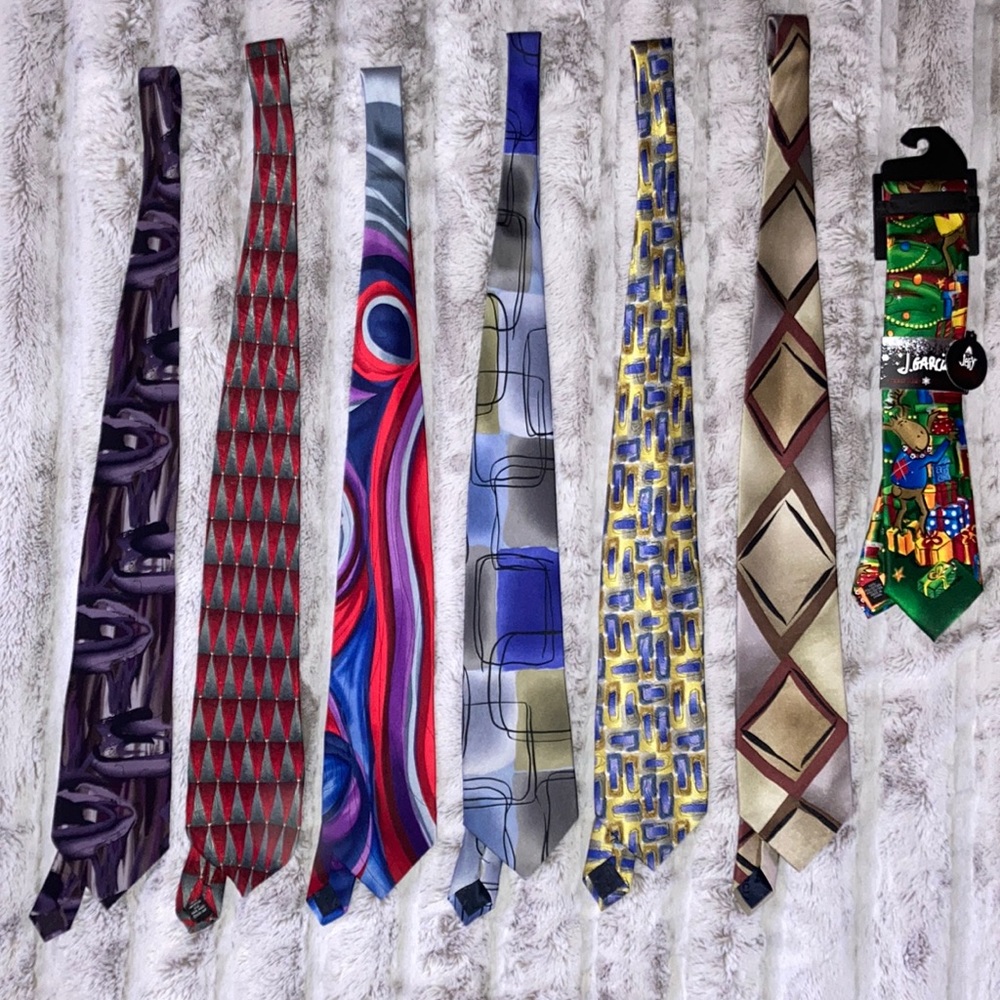 Vintage Jerry Garcia neck ties (lot of 7)